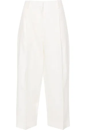 The Row Tonnie pleat-detail cropped trousers