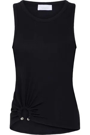 Paco rabanne Asymmetric gathered-detail tank top