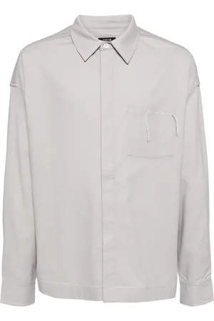 FIVE CM Logo-embroidered panelled shirt