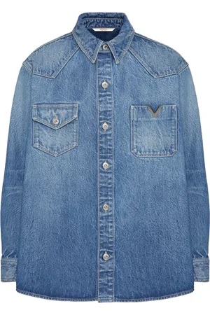 VALENTINO GARAVANI V-plaque denim shirt