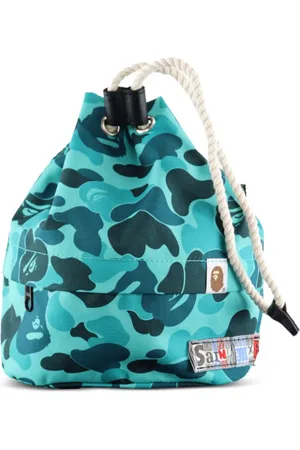 SAINT MXXXXXX X BAPE camouflage-print bucket bag