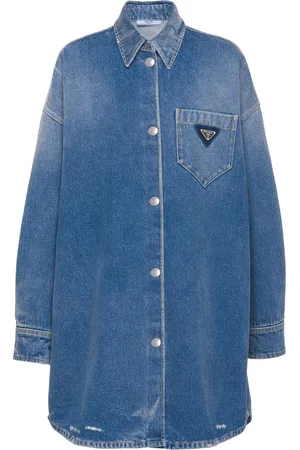Prada Triangle-logo denim shirt