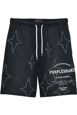 Purple Brand Stacked Crystal Star track shorts