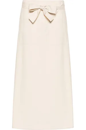 Totême Tie-waist cotton midi skirt