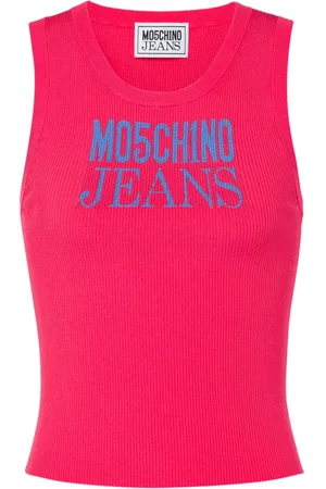 Moschino Logo-print ribbed tank top