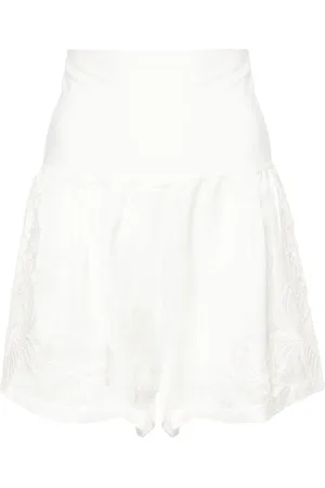 Maurizio Mykonos Lace-panelling shorts