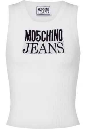 Moschino Logo-jacquard ribbed tank top