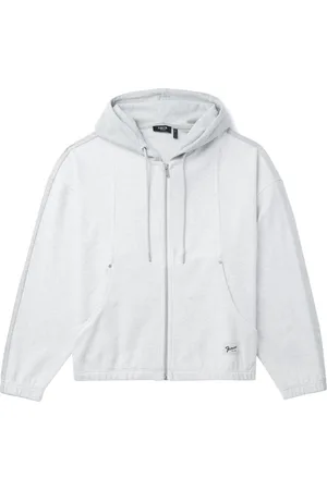 FIVE CM Logo-appliqué zip-up hoodie