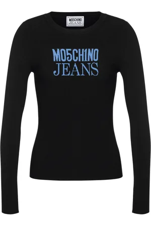 Moschino Logo-print ribbed top