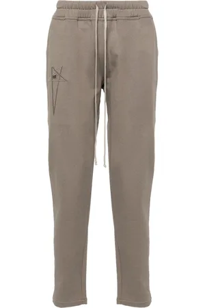 Rick Owens Motif-embroidered cotton track pants
