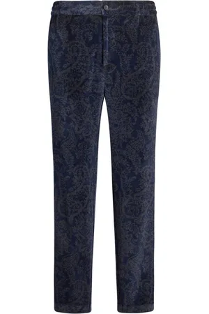 Etro Paisley-jacquard slim-cut trousers