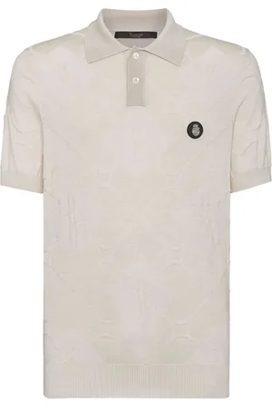 BILLIONAIRE Intarsia-knit polo shirt