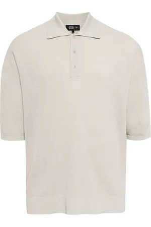 MAN ON THE BOON. Knitted short-sleeve polo shirt