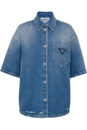 Prada Triangle-logo denim shirt