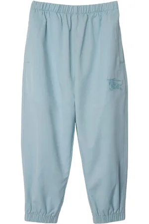 Burberry Embroidered-motif cotton track pants