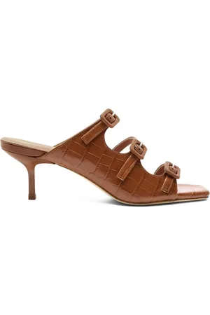 Scarosso 60mm Manuela crocodile-effect sandals