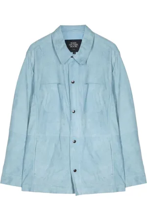 MAN ON THE BOON. Suede press-stud jacket