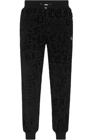 Philipp Plein Gothic-print drawstring-waist track pants