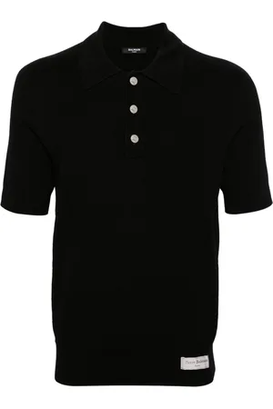 Balmain Short-sleeve merino polo shirt
