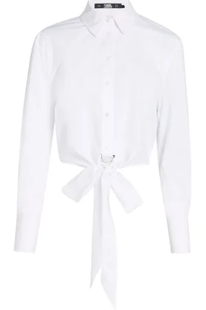 Karl Lagerfeld Cropped poplin shirt