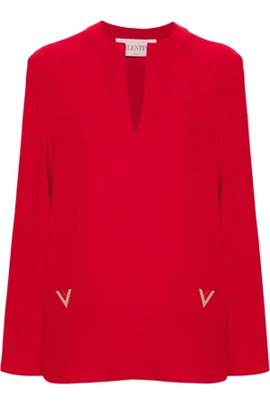 VALENTINO GARAVANI V-logo silk blouse