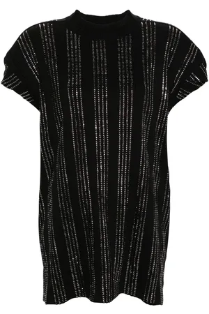The Attico Laurie crystal-embellished T-shirt