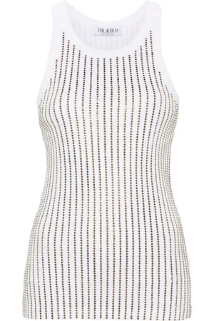 The Attico Crystal-embellished tank top