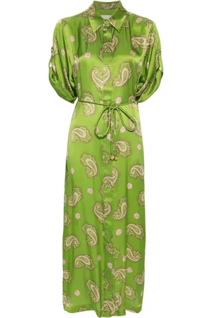 ALÉMAIS Dice paisly-print silk shirt dress