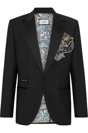 Philipp Plein Tattoo-appliqué single-breasted blazer