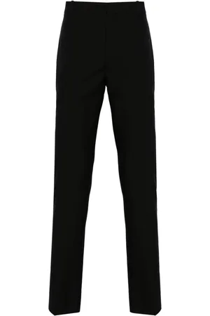Alexander McQueen Pressed-crease tailored trousers