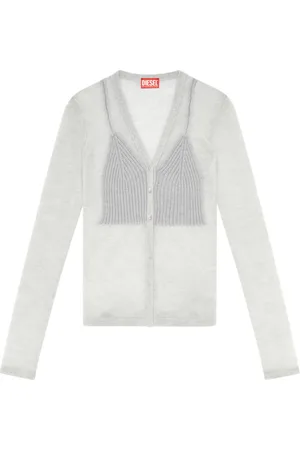 Diesel Layered-effect knitted cardigan