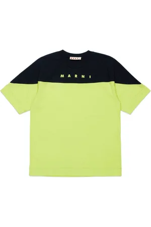 Marni Logo-print two-tone T-shirt