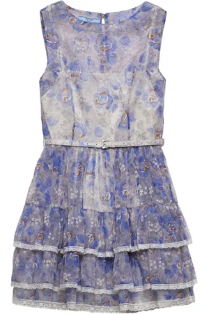 Prada Floral-print chiffon minidress