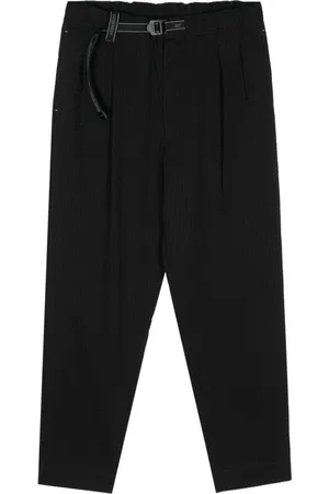 and wander Seersucker tapered-leg trousers