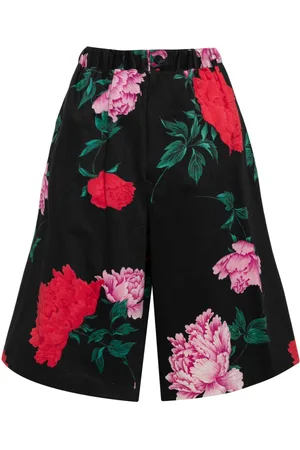 YOHJI YAMAMOTO Floral-print wide-leg shorts