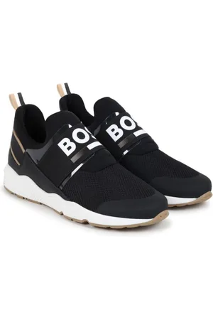 HUGO BOSS Logo-strap mesh sneakers