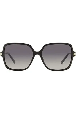 Omega Sculpted-arm square-frame sunglasses