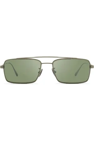 Omega Engraved-detail rectangle-frame sunglasses