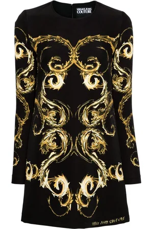 VERSACE Chromo Couture-print mini dress