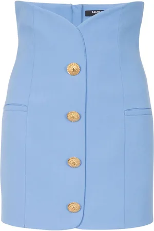 Balmain Buttoned tulip miniskirt