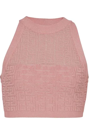Balmain PB-monogram knitted top