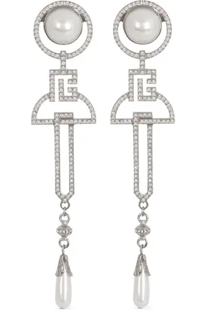 Balmain Art Deco clip-on earrings