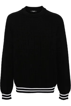 Balmain Patterned-jacquard merino jumper