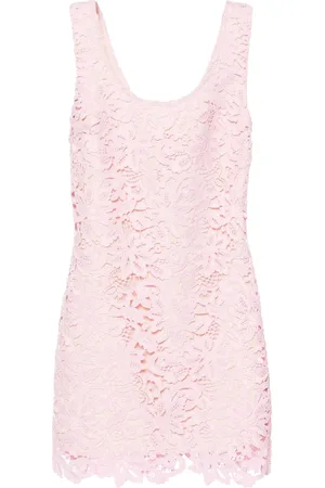 Self-Portrait Guipure-lace sleeveless minidress