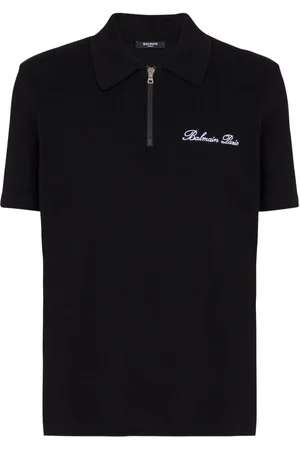 Balmain Embroidered-logo cotton polo shirt