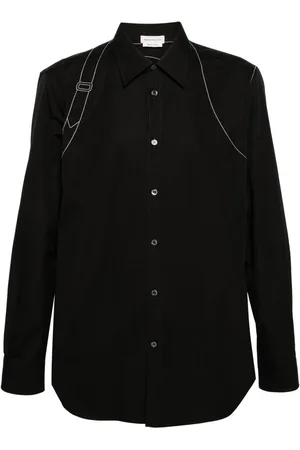 Alexander McQueen Decorative-stitching cotton shirt