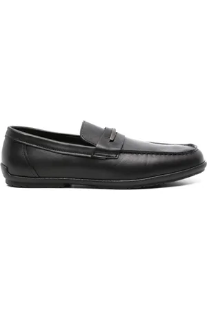 Calvin Klein Logo-plaque leather loafers