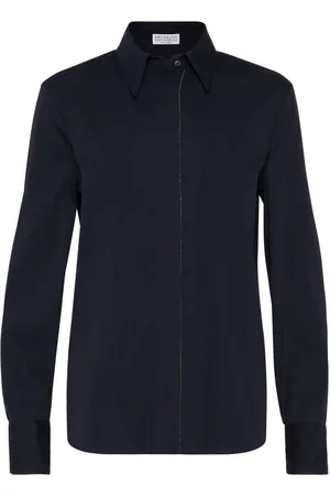 Brunello Cucinelli Monili-chain poplin shirt