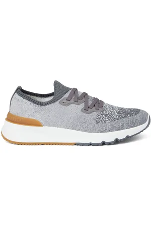Brunello Cucinelli Logo-print cotton-blend sneakers