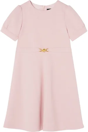 VERSACE Medusa-appliqué belted dress